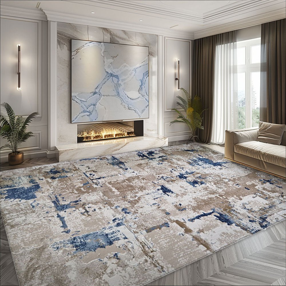 Artboard1_714eb466-3fc2-4b00-8d46-f788774a5279.jpg Covor Atena Lux Modern Bej Albastru - imagine 1