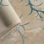 Covor Volute Silky Soft Pearly Crem Turcoaz - imagine 3