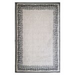 Covor Gloria 3D Elegant Alb Perlat Chenar Gri - imagine 2