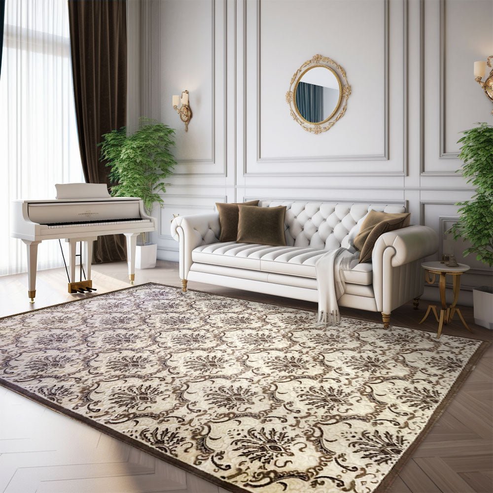 miracremcrem.jpg Covor Gloria 3D Elegant Natura Bej - imagine 1
