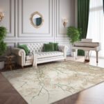 Covor Volute Silky Soft Pearly Crem Verde
